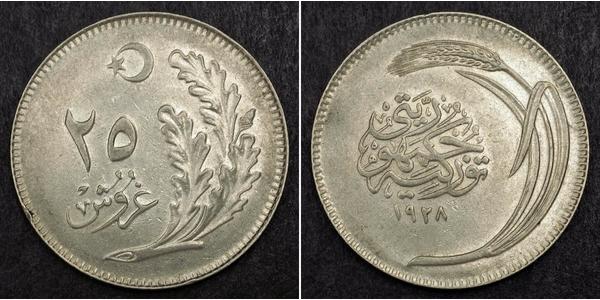 25 Kurush Turkey (1923 - ) Nickel 