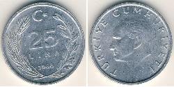 25 Lira Turkey (1923 - ) Aluminium 