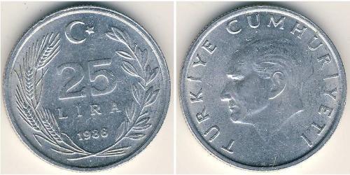 25 Lira Turquie (1923 - ) Aluminium 