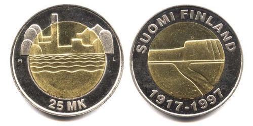 25 Mark Finlandia (1917 - ) Bimetal 