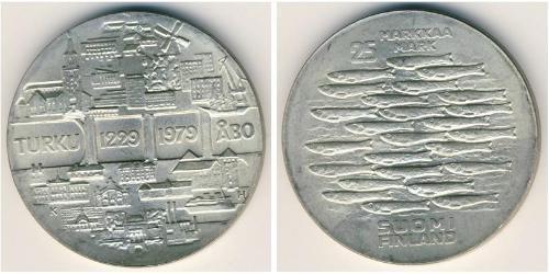 25 Mark Finland (1917 - ) Silver 