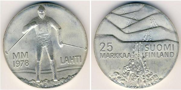 25 Mark Finland (1917 - ) Silver 