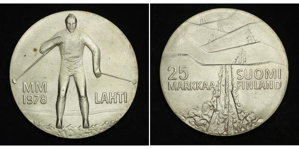 25 Mark Finland (1917 - ) Silver 