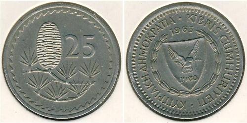 25 Mill Chipre (1960 - ) Níquel/Cobre 