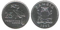25 Ngwee Zambia (1964 - ) Steel/Nickel 