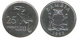 25 Ngwee Zambia (1964 - ) Steel/Nickel 