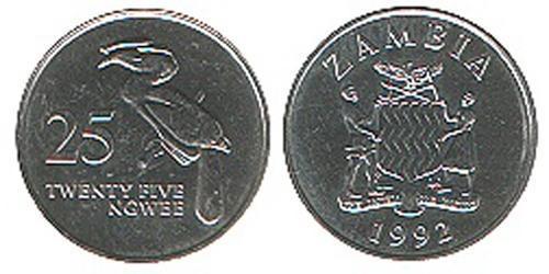 25 Ngwee Zambia (1964 - ) Steel/Nickel 