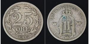 25 Ore Suède Argent 