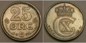 25 Ore Danimarca Argento 