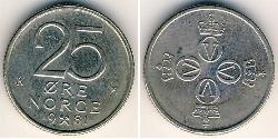 25 Ore Norvège Cuivre/Nickel 