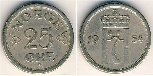 25 Ore Norvège Cuivre/Nickel 