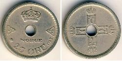 25 Ore Norwegen Kupfer/Nickel 