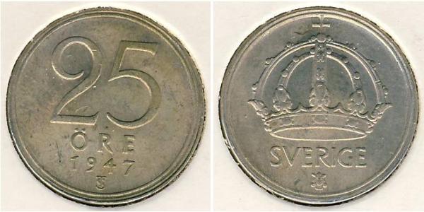 25 Ore Schweden Kupfer/Nickel 