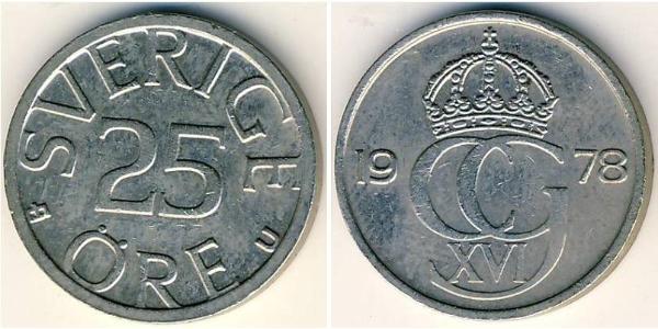 25 Ore Schweden Kupfer/Nickel 