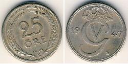 25 Ore Suecia Níquel/Bronce 