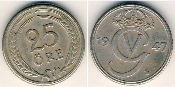 25 Ore Suecia Níquel/Bronce 