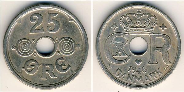 25 Ore Dinamarca Níquel/Cobre 