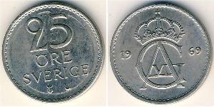 25 Ore Suecia Níquel/Cobre 