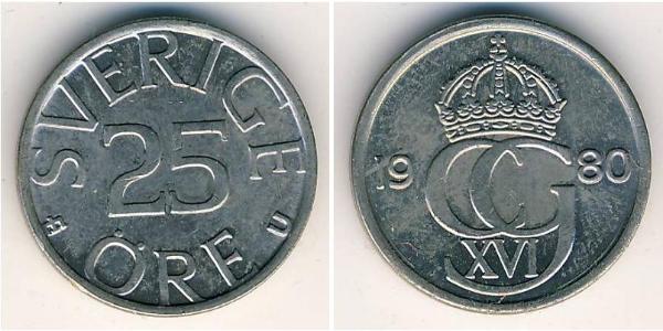 25 Ore Suecia Níquel/Cobre 