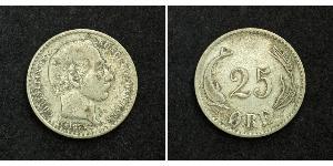 25 Ore Dänemark Silber Christian IX. von Dänemark (1818-1906)