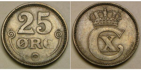 25 Ore Dänemark Silber 