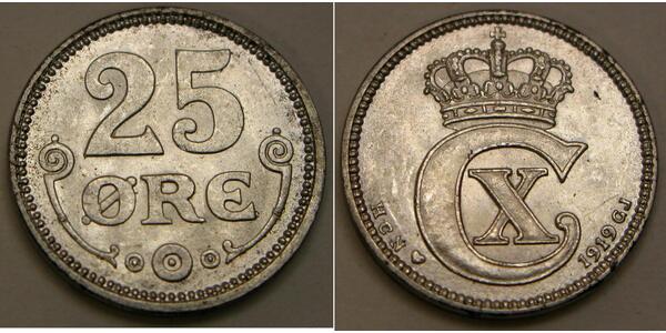 25 Ore Dänemark Silber 