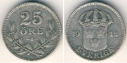 25 Ore Schweden Silber 