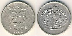 25 Ore Schweden Silber 