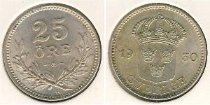 25 Ore Schweden Silber 