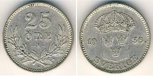 25 Ore Schweden Silber 