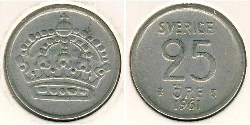 25 Ore Schweden Silber 