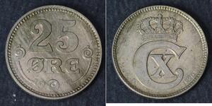 25 Ore Denmark Silver 