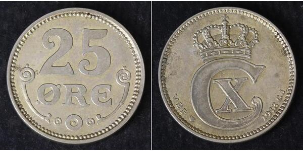 25 Ore Denmark Silver 