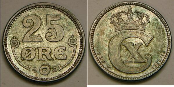 25 Ore Denmark Silver 