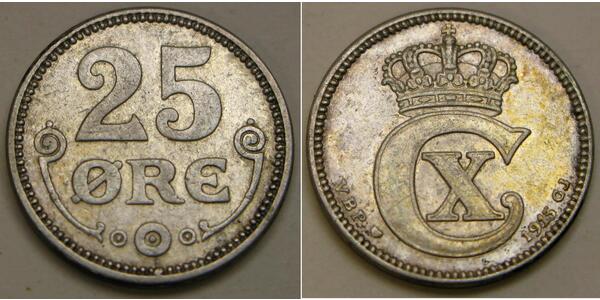 25 Ore Denmark Silver 
