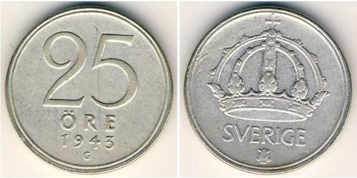 25 Ore Sweden Silver 