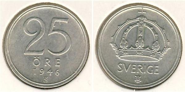 25 Ore Sweden Silver 