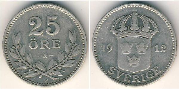 25 Ore 瑞典 銀 