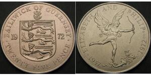 25 Penny Guèrneseyi Argent 