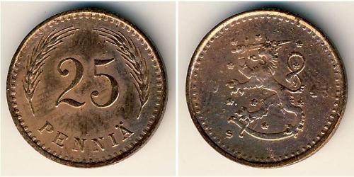 25 Penny Finland (1917 - ) Copper 