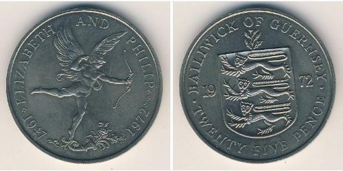25 Penny Guernsey Copper/Nickel 
