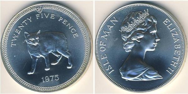 25 Penny Isle of Man Copper/Nickel Elizabeth II (1926-2022)