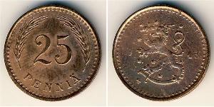 25 Penny Finlande (1917 - ) Cuivre 