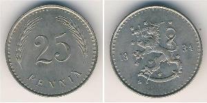 25 Penny Finlande (1917 - ) Cuivre/Nickel 