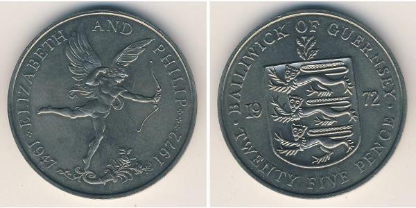 25 Penny Guèrneseyi Cuivre/Nickel 