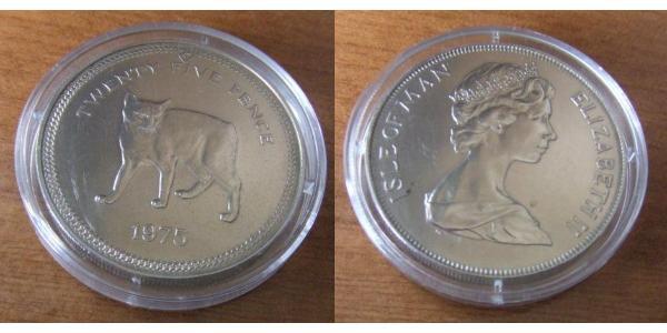 25 Penny Isle of Man Kupfer/Nickel Elizabeth II (1926-2022)