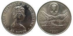 25 Penny St. Helena (1981 - ) Kupfer/Nickel Elizabeth II (1926-2022)