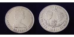 25 Penny Reino Unido (1922-) Níquel/Cobre Isabel II (1926-2022)