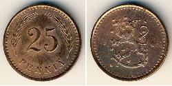 25 Penny Finlandia (1917 - ) Rame 