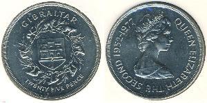 25 Penny Gibilterra Rame/Nichel Elisabetta II (1926-2022)